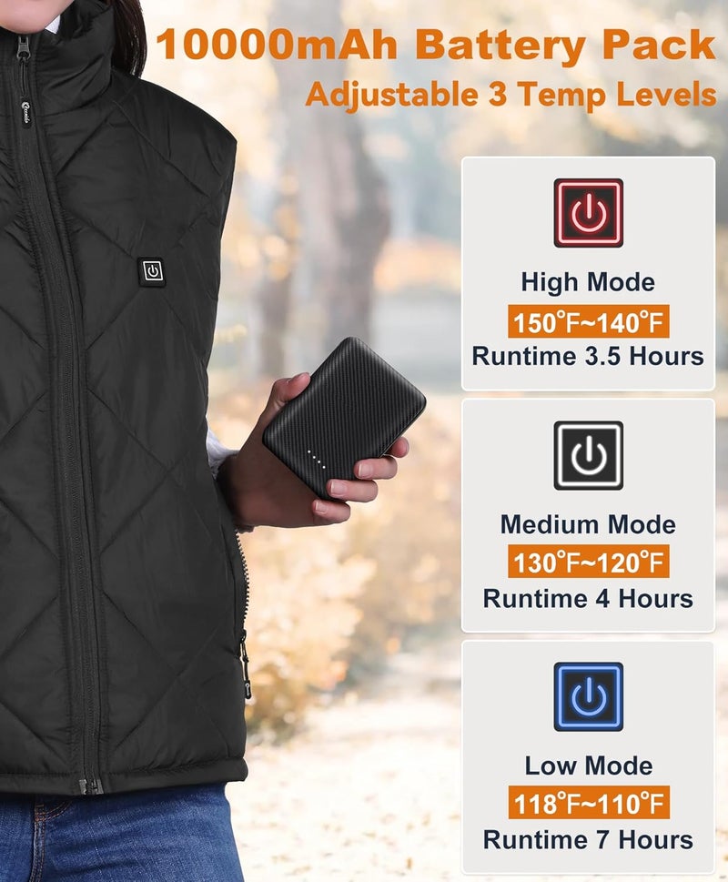 FERNIDA Heated Vest for Men & Women with Battery Pack USB 5V Thickened & Lightweight Heated Vest for Outdoor Body Warm - Image 3